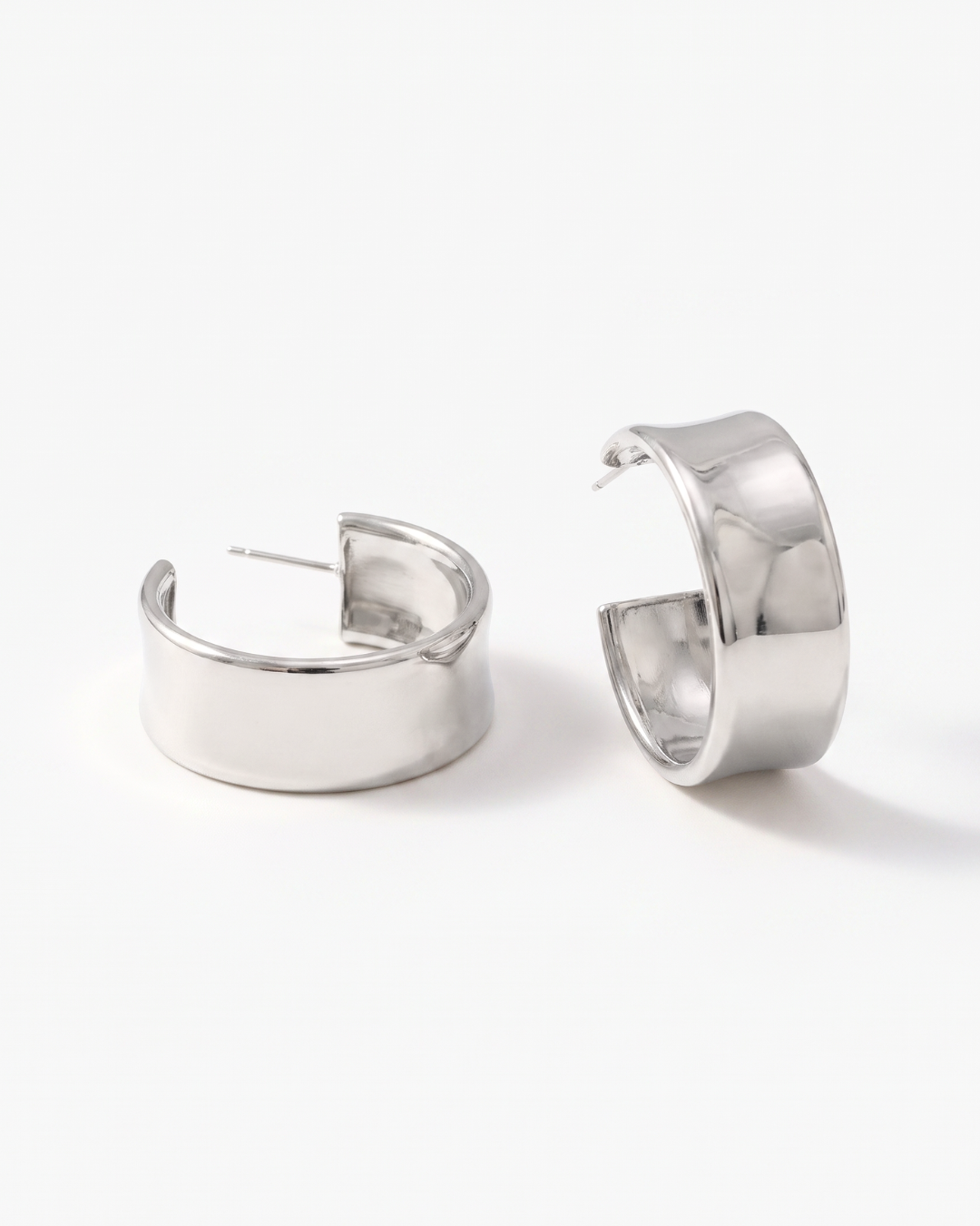 Chunky hoop earrings