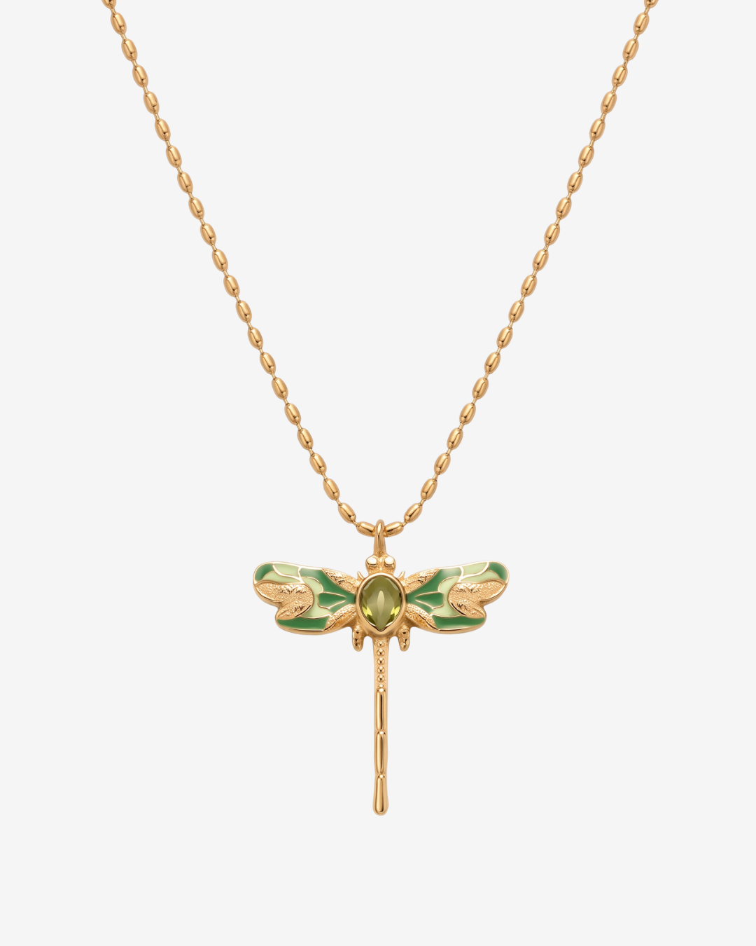 Biarritz - Dragonfly pendant necklace - Stainless steel