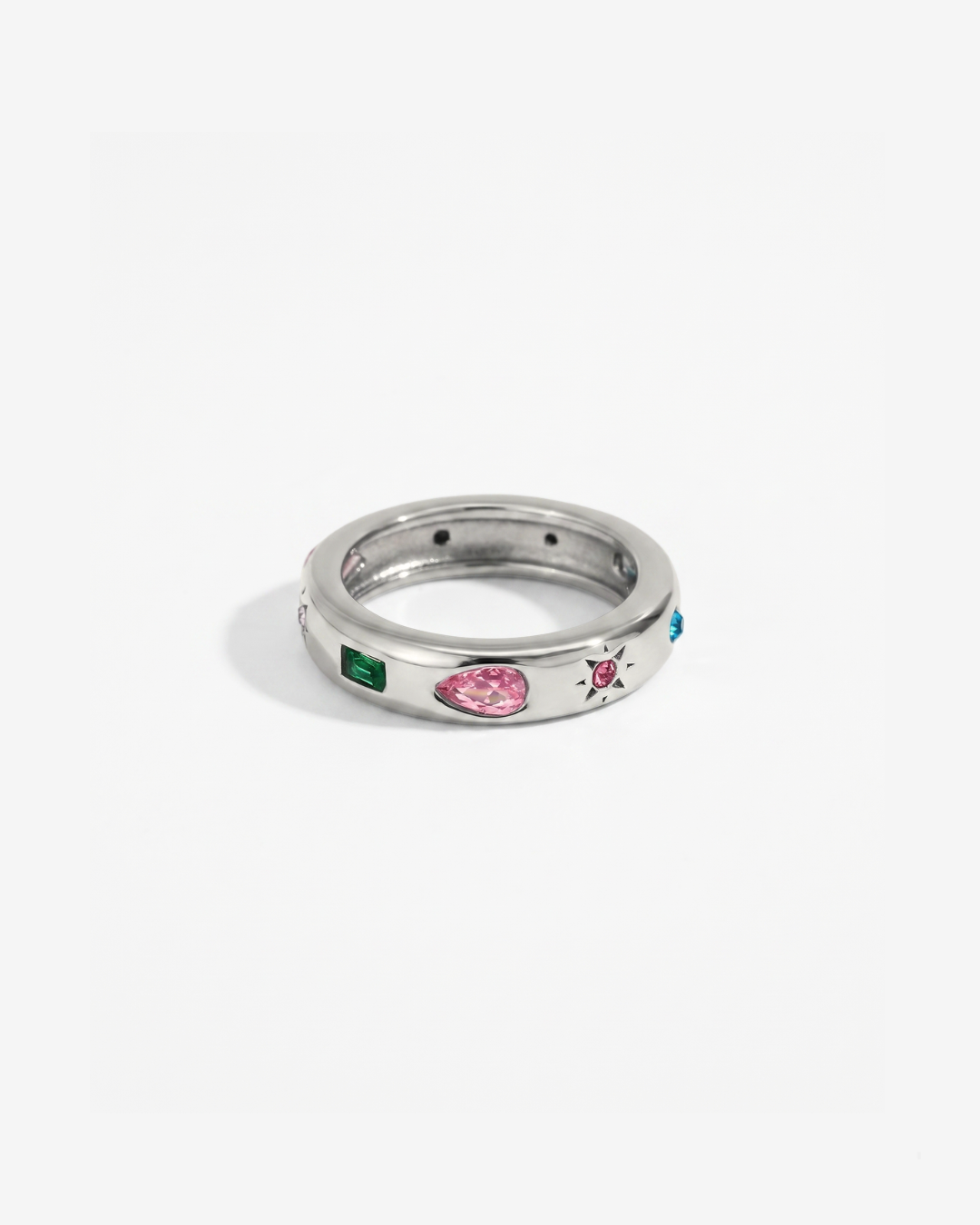 Nubia - Rainbow band ring - Stainless steel