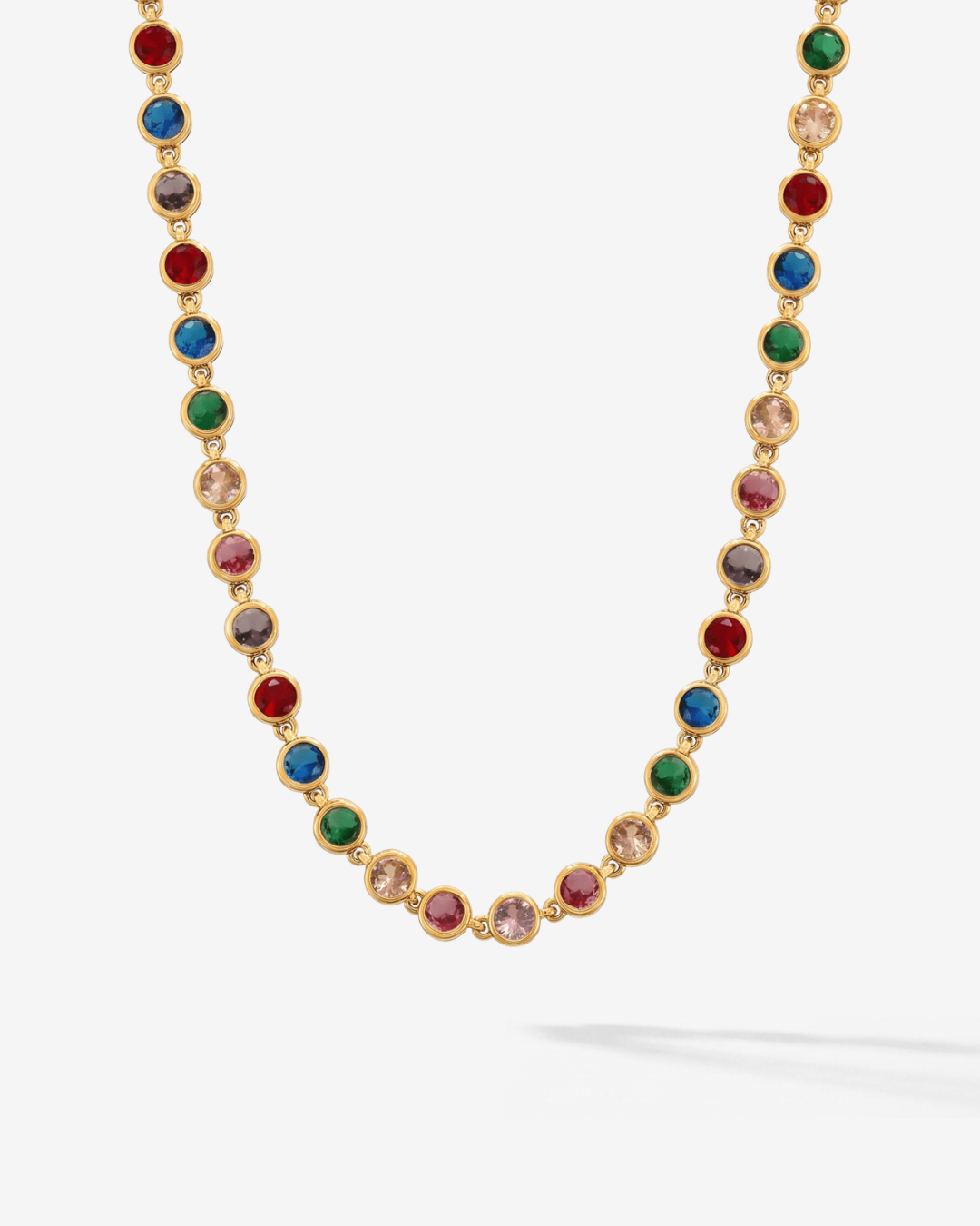 Daisy - Bezel tennis Necklace - Stainless steel