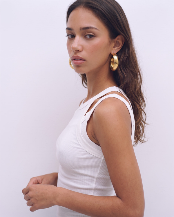 Carved hoop BOUCLES D'OREILLES