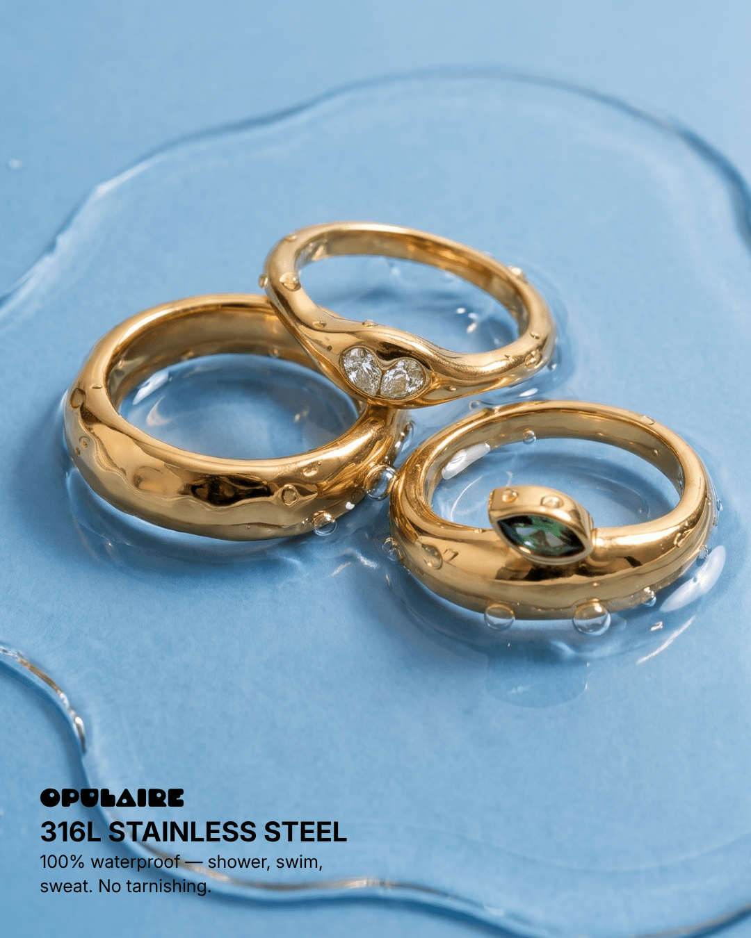 Apple ring - Opulaire - WATERPROOF jewelry - EU 54 -