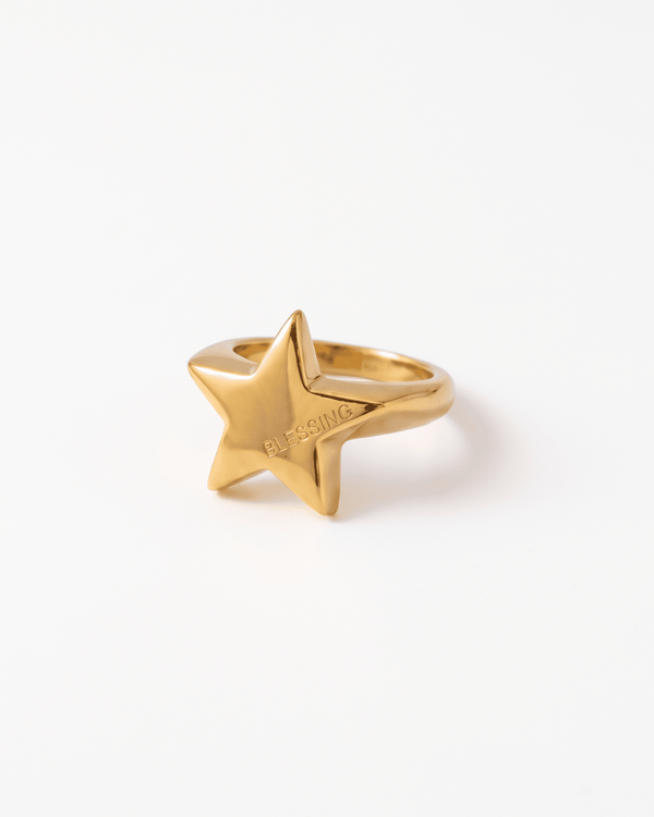 Blessing - Chunky star ring - Stainless steel - Opulaire - WATERPROOF jewelry - EU 52 -