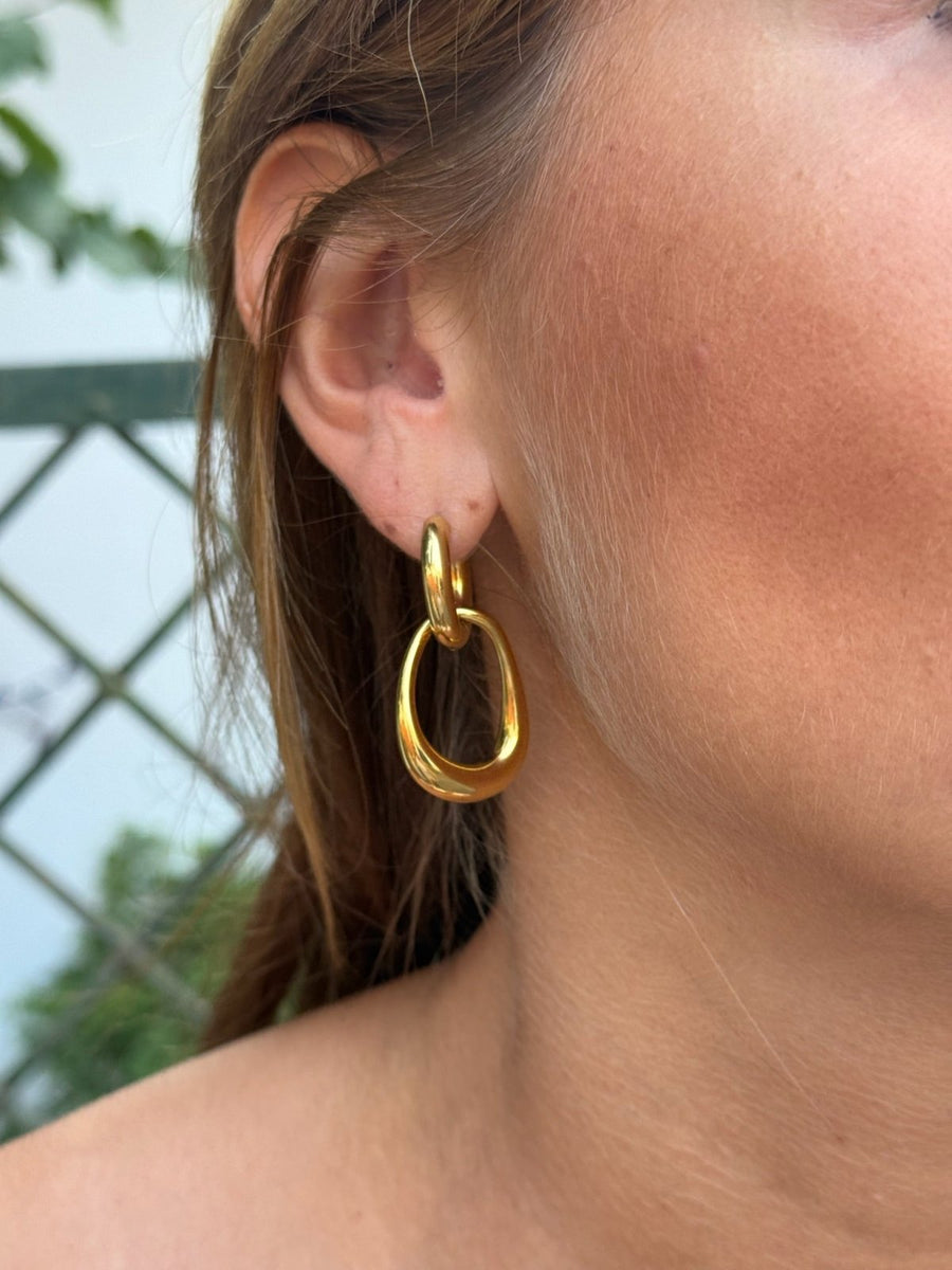 Crotone - Chain link earrings - Stainless steel