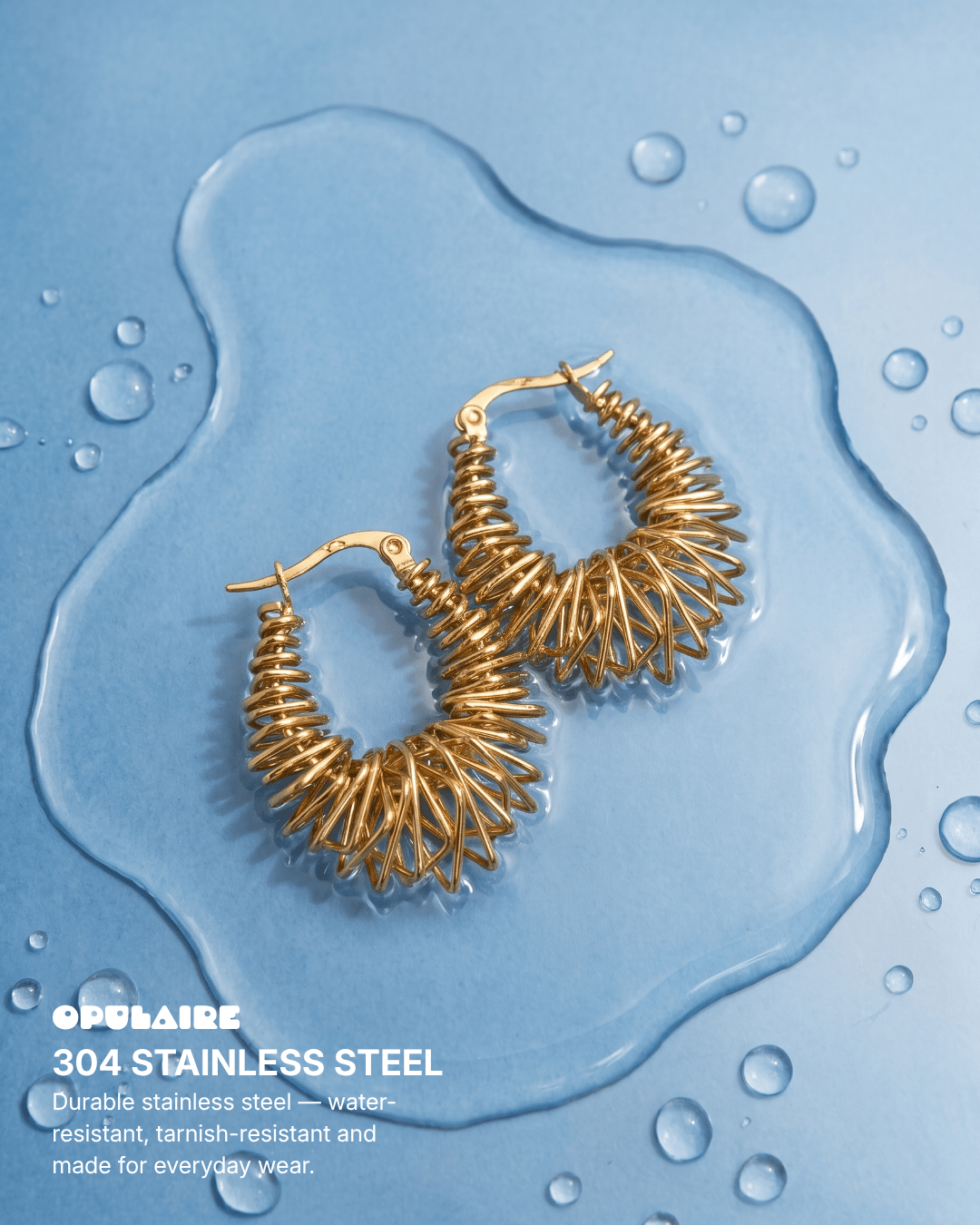 Fien earrings - Opulaire - WATERPROOF jewelry - 