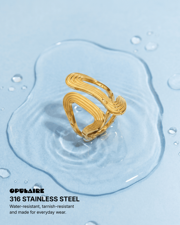Freja ring - Opulaire - WATERPROOF jewelry - Adjustable -