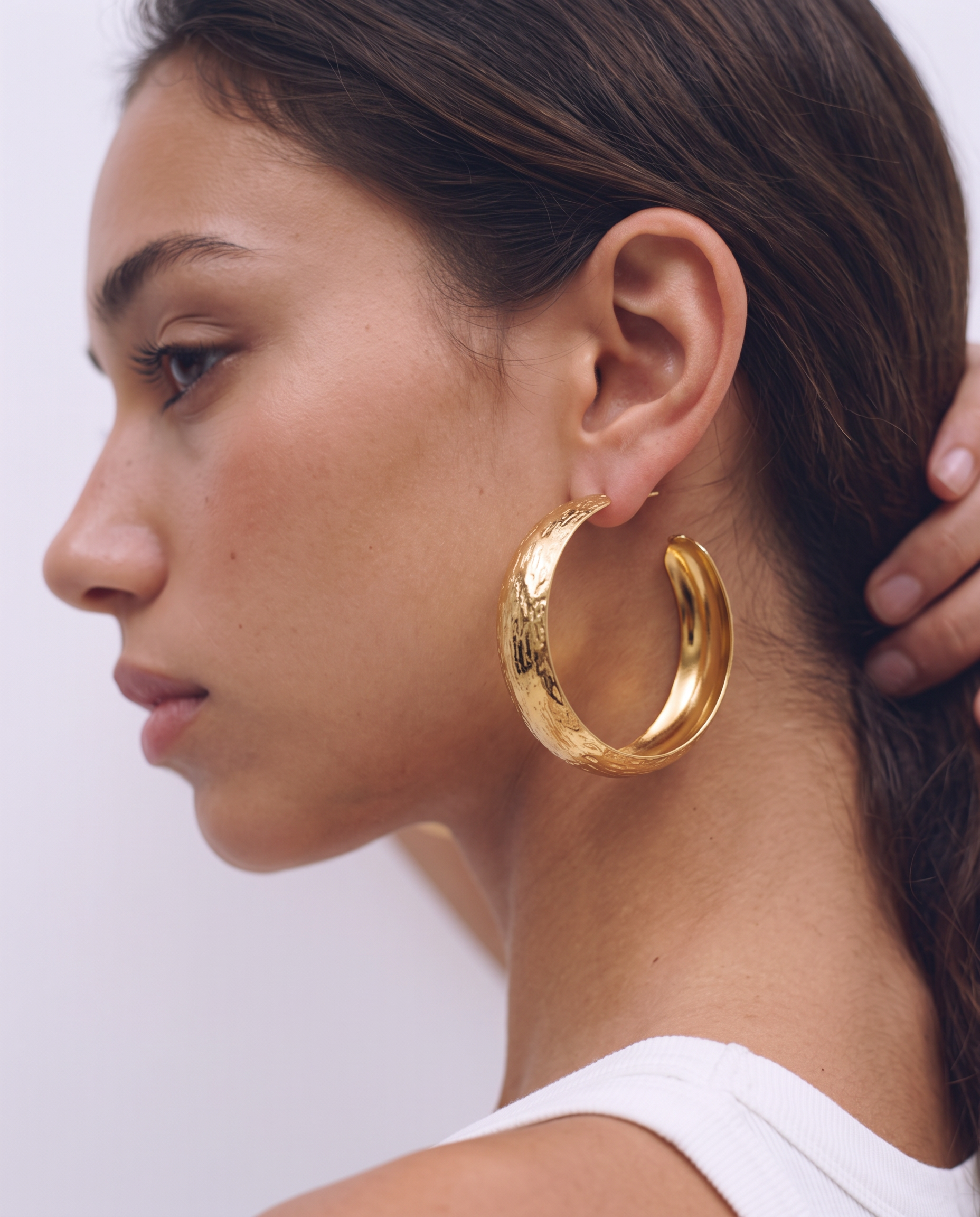 Carved hoop BOUCLES D'OREILLES