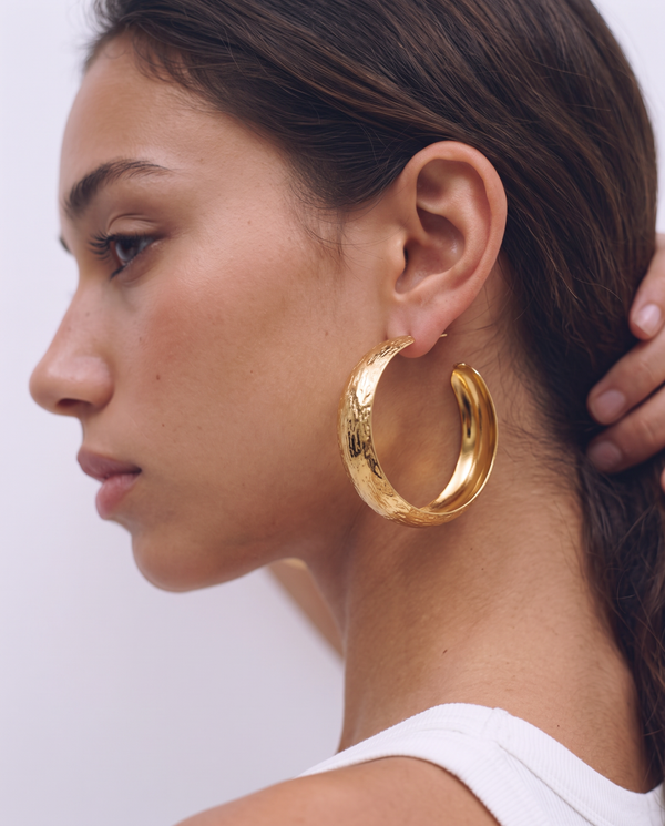 Carved hoop BOUCLES D'OREILLES