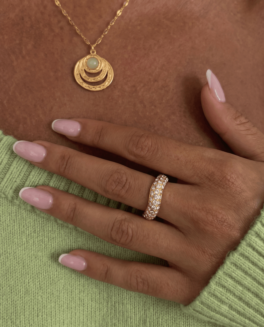 Hula - Stackable stones ring - Stainless steel