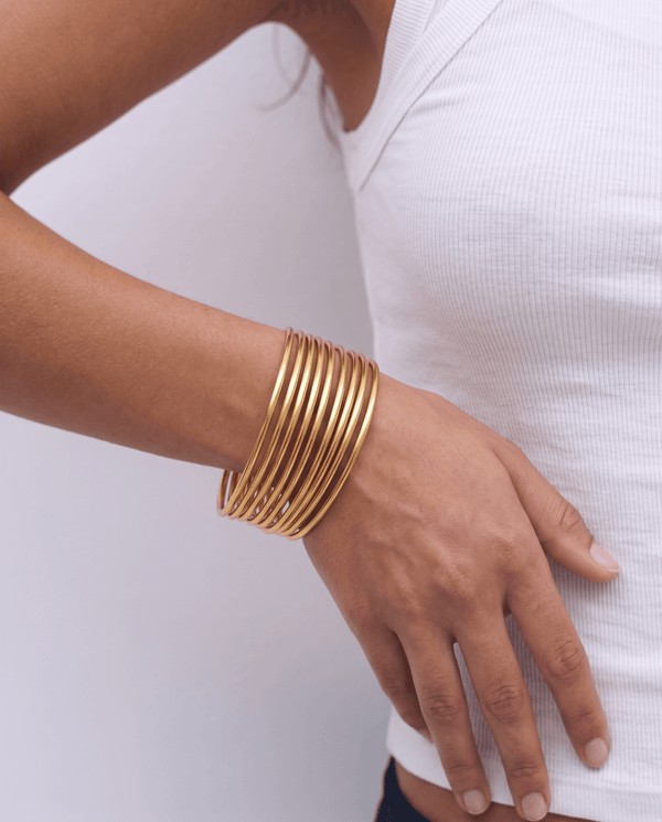 Hydi - Stackable bangle set bracelets - Stainless steel - Opulaire - WATERPROOF jewelry - 