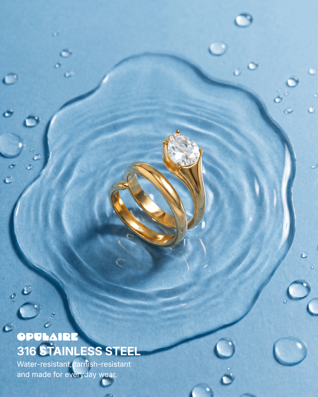 Jolie ring - Opulaire - WATERPROOF jewelry - EU 52 -