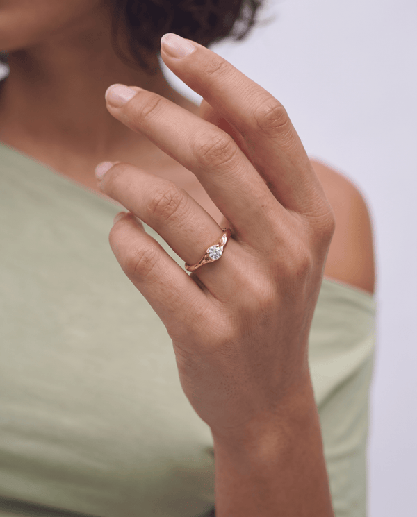 Kim - Dainty solitaire ring - Stainless steel - Opulaire - WATERPROOF jewelry - EU 52 -