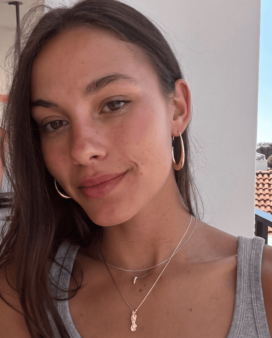 Kinea - Threader hoop earrings - Stainless steel