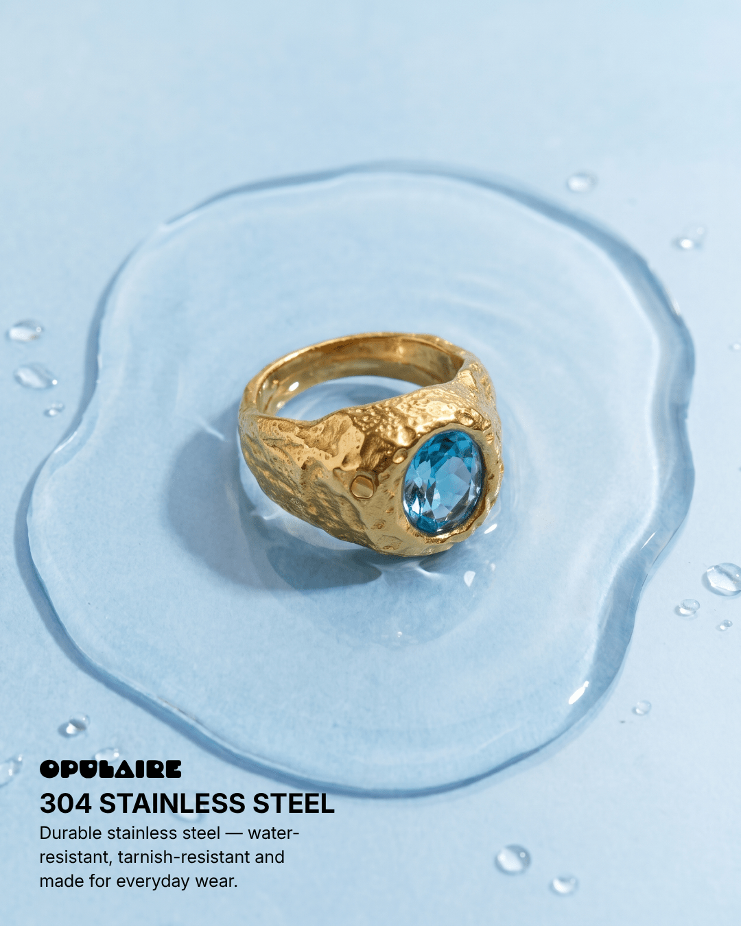 Lizzy ring - Opulaire - WATERPROOF jewelry - EU 54 -