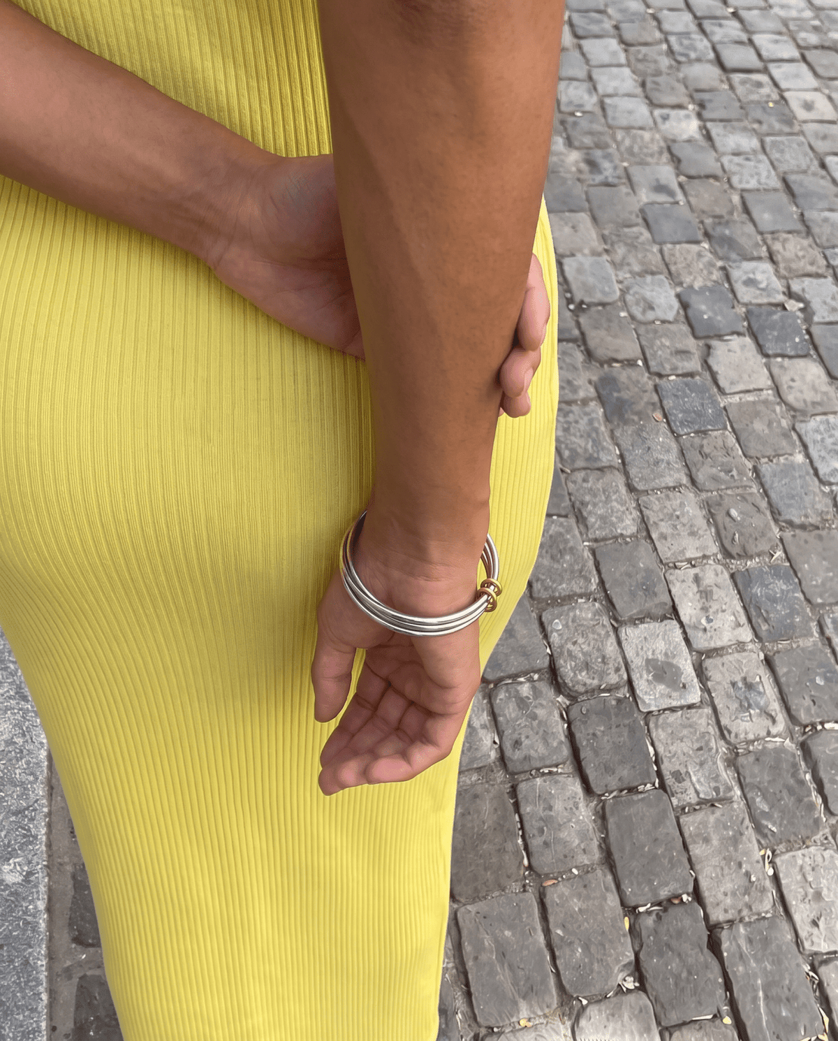 Nella - Stacked bangle bracelet - Stainless steel - Opulaire - WATERPROOF jewelry - 