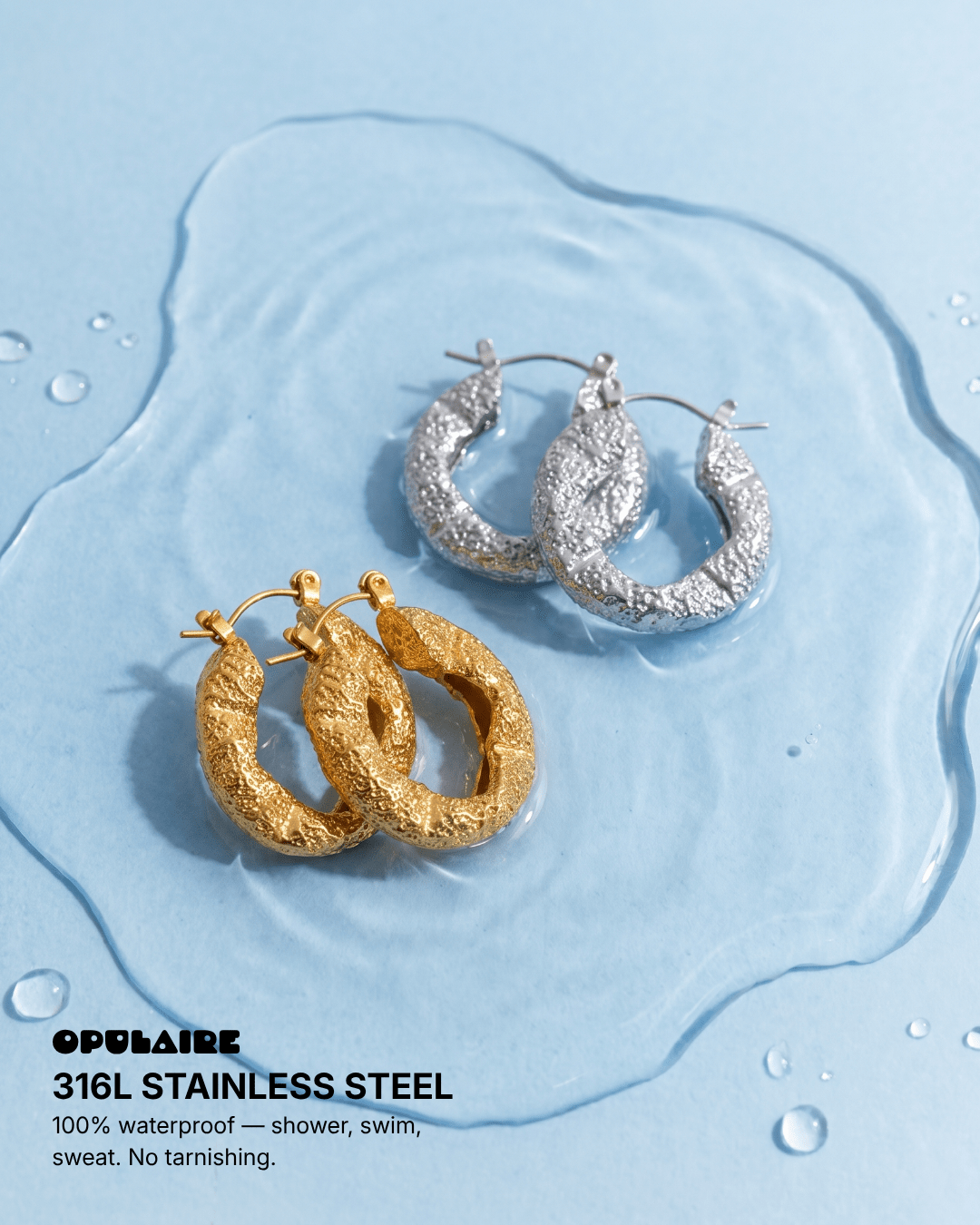 Noa earrings - Opulaire - WATERPROOF jewelry - 