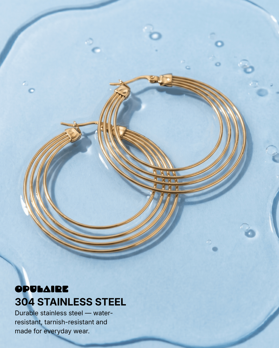 Pina earrings - Opulaire - WATERPROOF jewelry - 