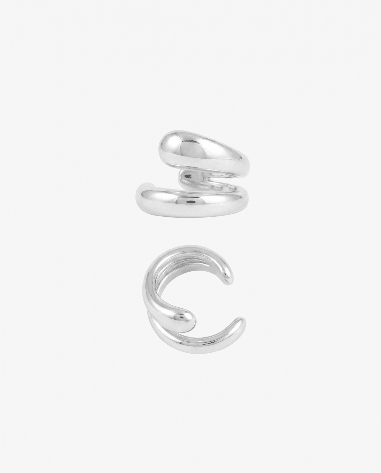 Sage ear cuffs - Opulaire - WATERPROOF jewelry - Silver -
