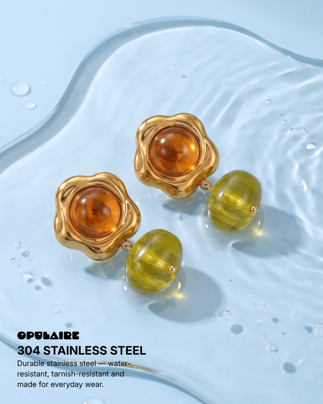Vera earrings - Opulaire - WATERPROOF jewelry - 