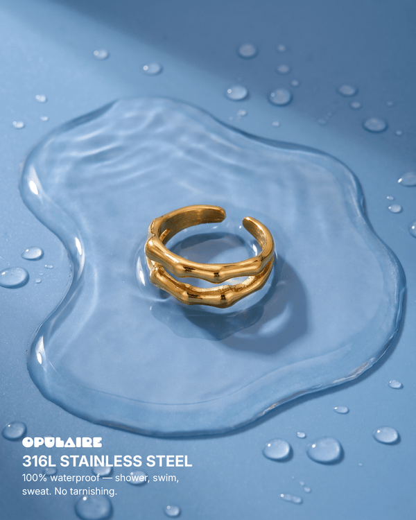Zia ring - Opulaire - WATERPROOF jewelry - Adjustable -