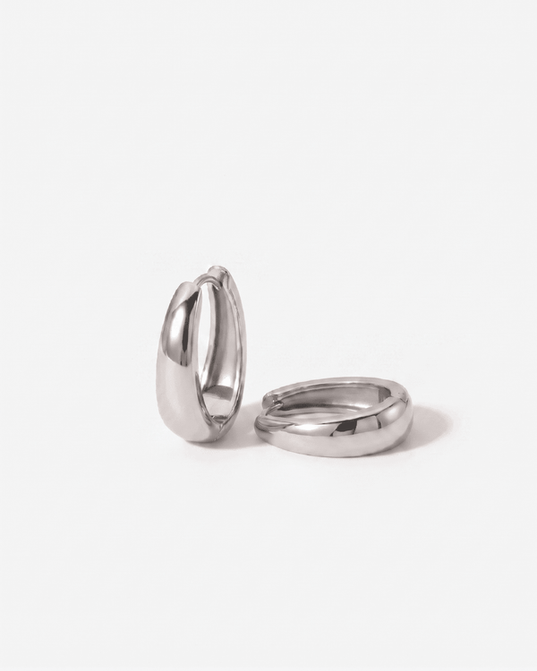 Zianne - Oval hoop earrings - Stainless steel - Opulaire - WATERPROOF jewelry - 